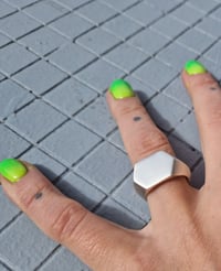 Image 1 of SILVER HEX SIGNET 