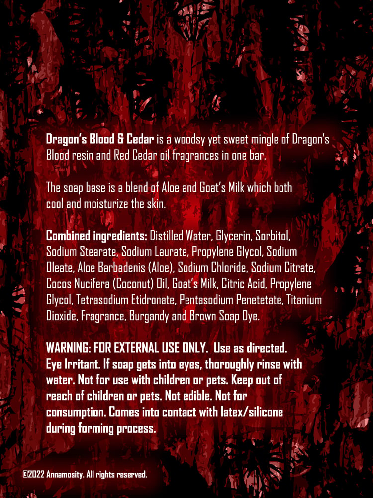 Image of Dragon's Blood & Cedar - Bar Soap