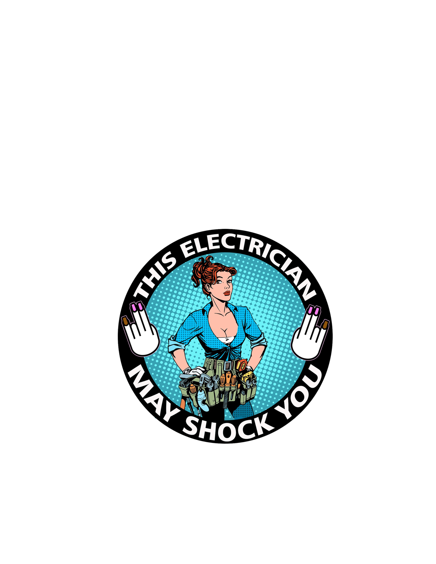 Image of female electrician .this electrician may shock you