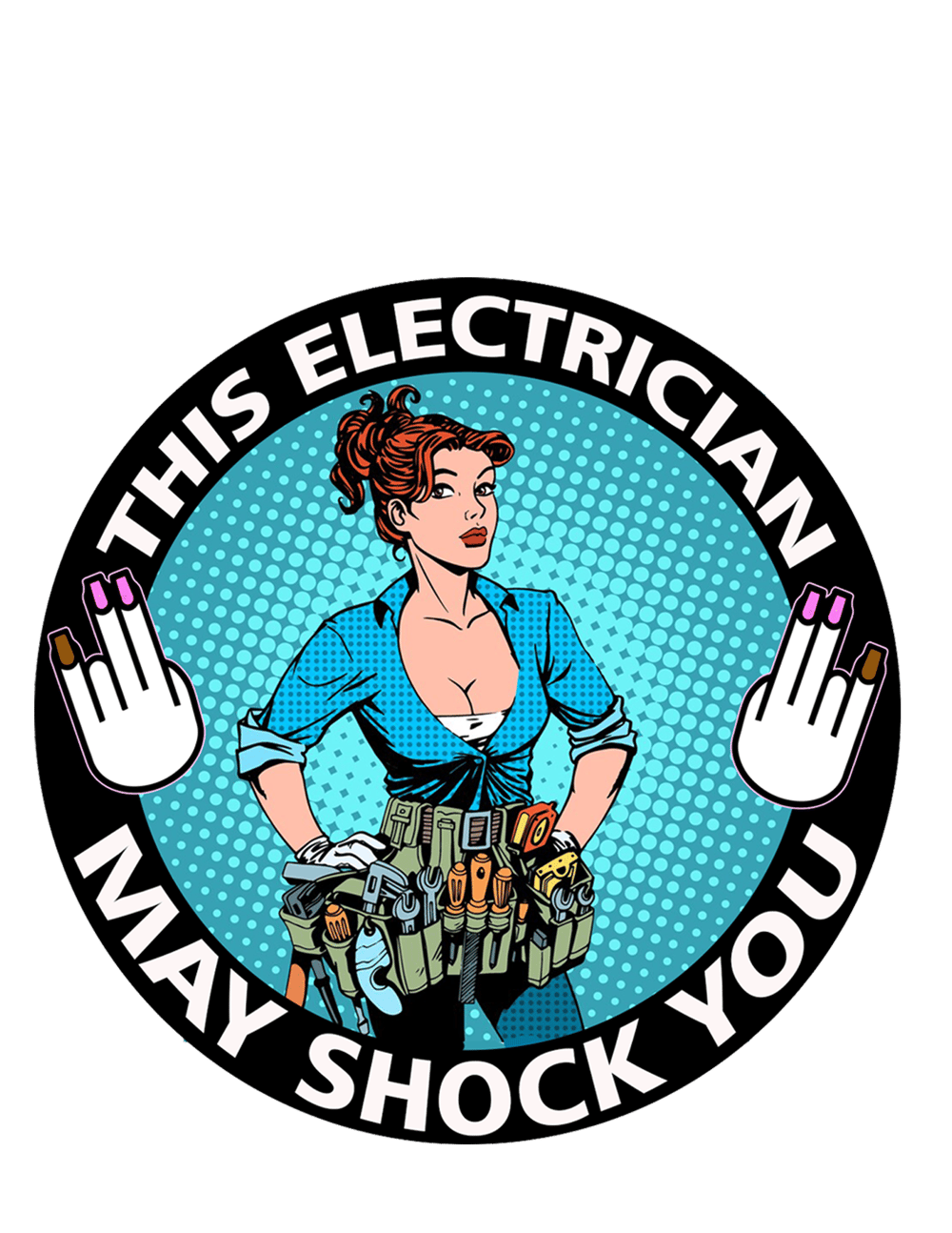 Image of female electrician .this electrician may shock you