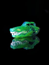 Image 1 of Titan v2 alligator skull pendant. 