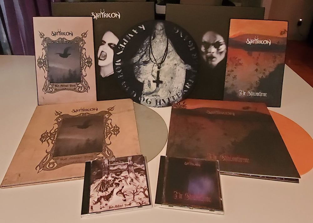 Image of Satyricon - Dark Medieval Times / Shadowthrone colored vinyl box set