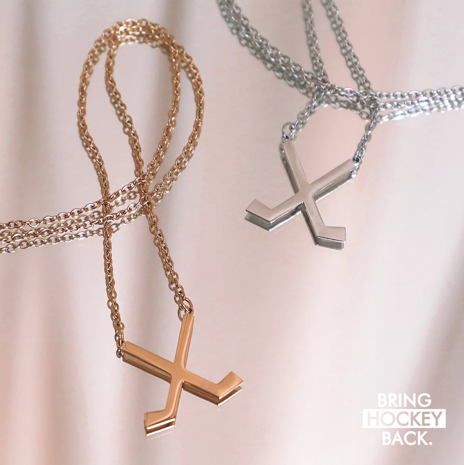 hockey cross necklace