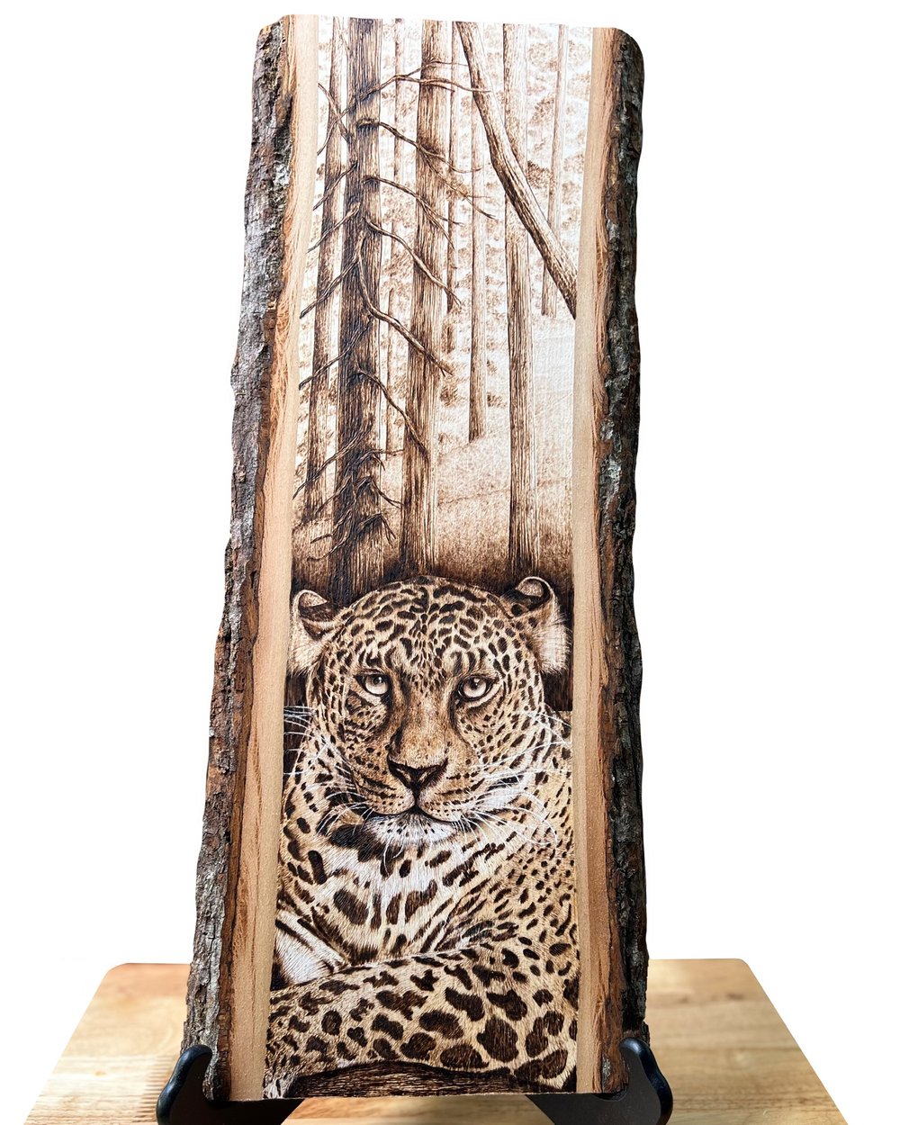 Pyrography leopard art | Humblebeeartdesign