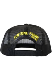 Image 2 of Stay Winning Fortune Frogs Black Trucker Hat