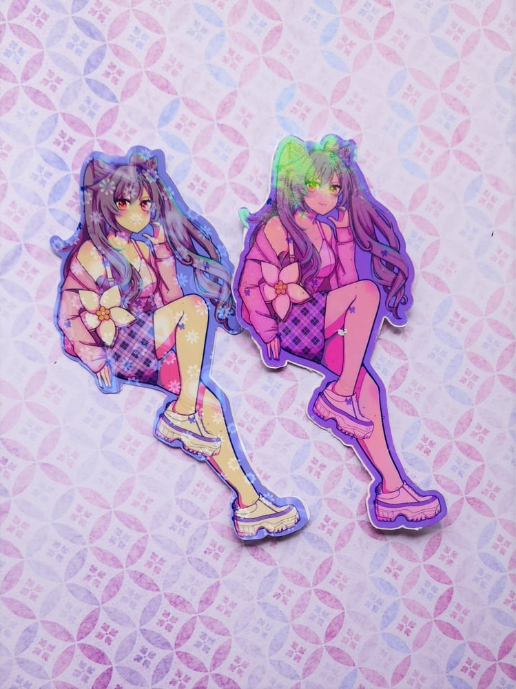 Image of 🦋GENSHIN IMPACT Y2K Fashion Holo stickers🦋