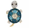 Rhinestone Turtle Brooch