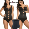 Latex Waist Trainer Corset Zipper