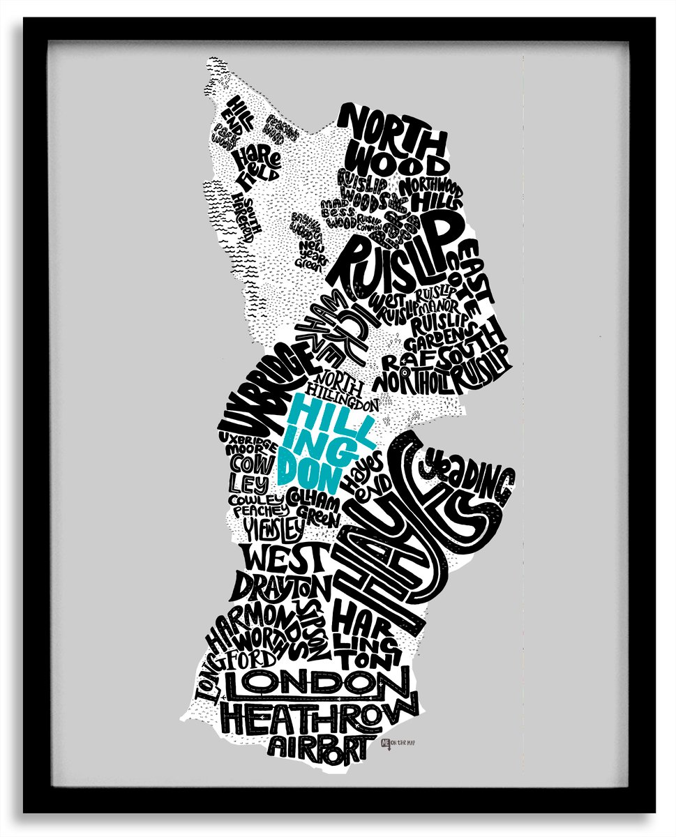 London Borough of Hillingdon Districts Type Map Me On The Map