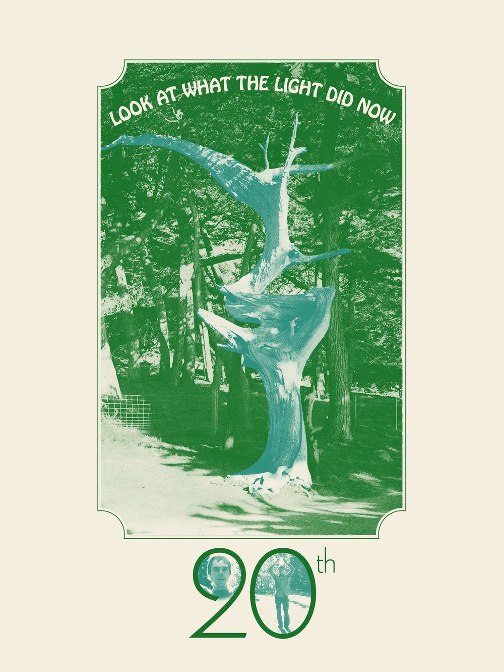 Image of Light Green Leaves 20th Anniversary Pocket T-Shirt
