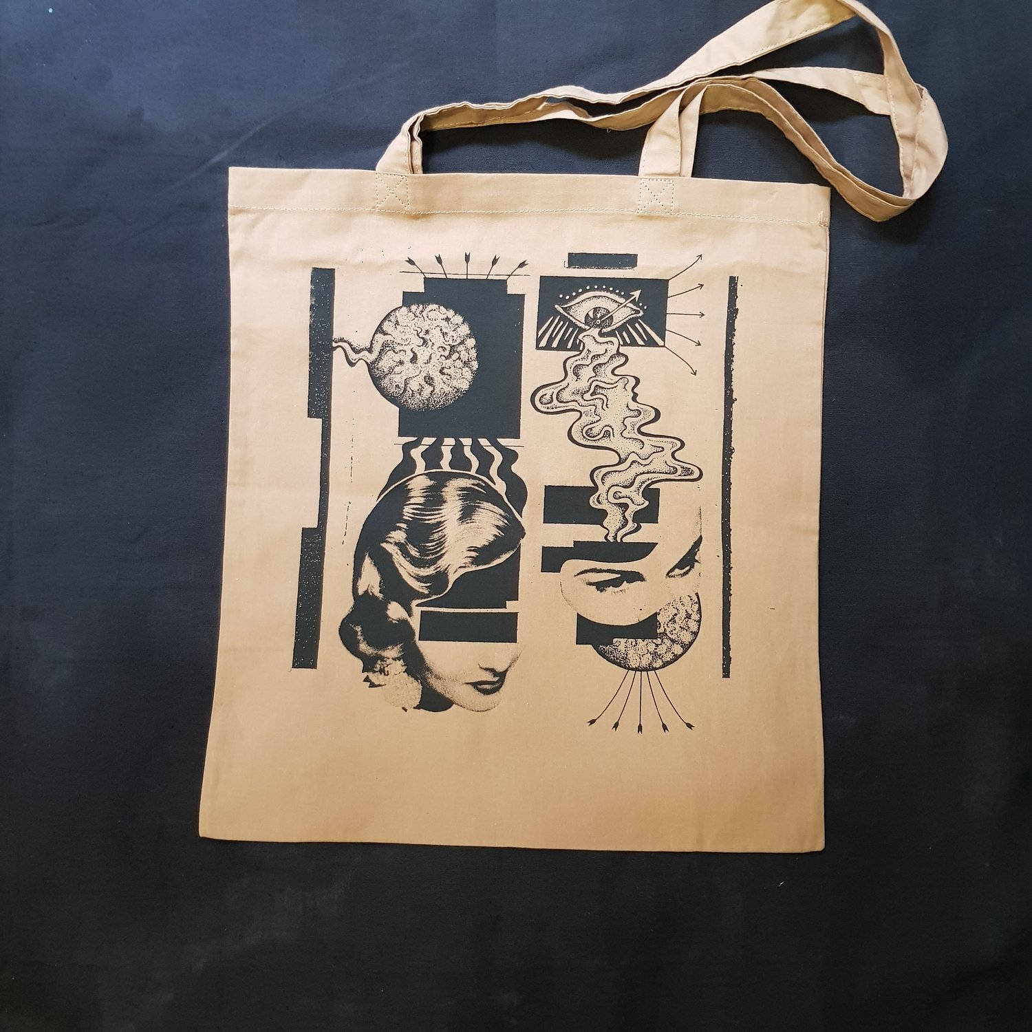 Tote bags:  "Brain on fire"