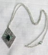Geometric Malachite Pendant