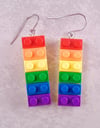 Brick Rainbow Pride Earrings