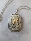 Monster Fight Cameo Necklace