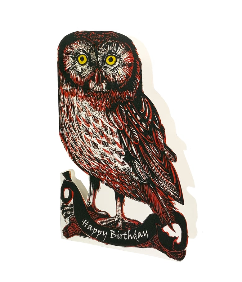 Image of Orange Tawny Birthday Owl  JL3D 092