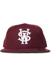 Image 1 of Stay Winning SW Maroon/White Snap Back Hat