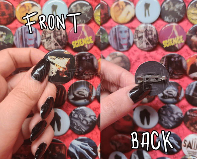 Horror Scrap Pins | Handmade