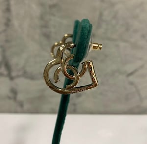 Image of Authentic preloved CC Heart Gold Hoops