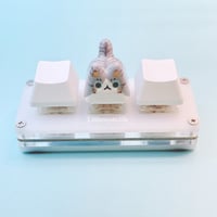 Image 2 of gray tabby cat ceramic keycap