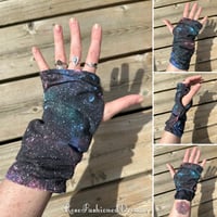 Image 1 of Silk Lined Fingerless Gloves (Style Original Slouch)