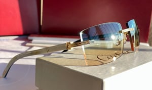 Image of AUTHENTIC CARTIER CT0286O 003 - [MIXED HORN] CUSTOM LENS 010