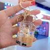 Cute milk tea keychain