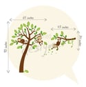 3 Monkeys on Tree with Separated Branch EXTRA LARGE over crib - dd1050 - Kids Vinyl Wall Sticker Dec