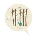 Vinyl wall sticker decal Art -Winter Birch Trees with Deer and Bird - dd1008