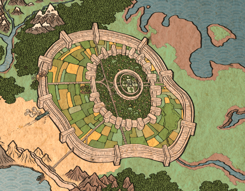 Image of Avatar: The Last Airbender map (no labels)