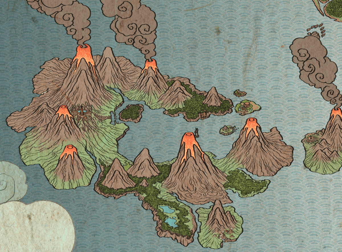 Image of Avatar: The Last Airbender map (no labels)