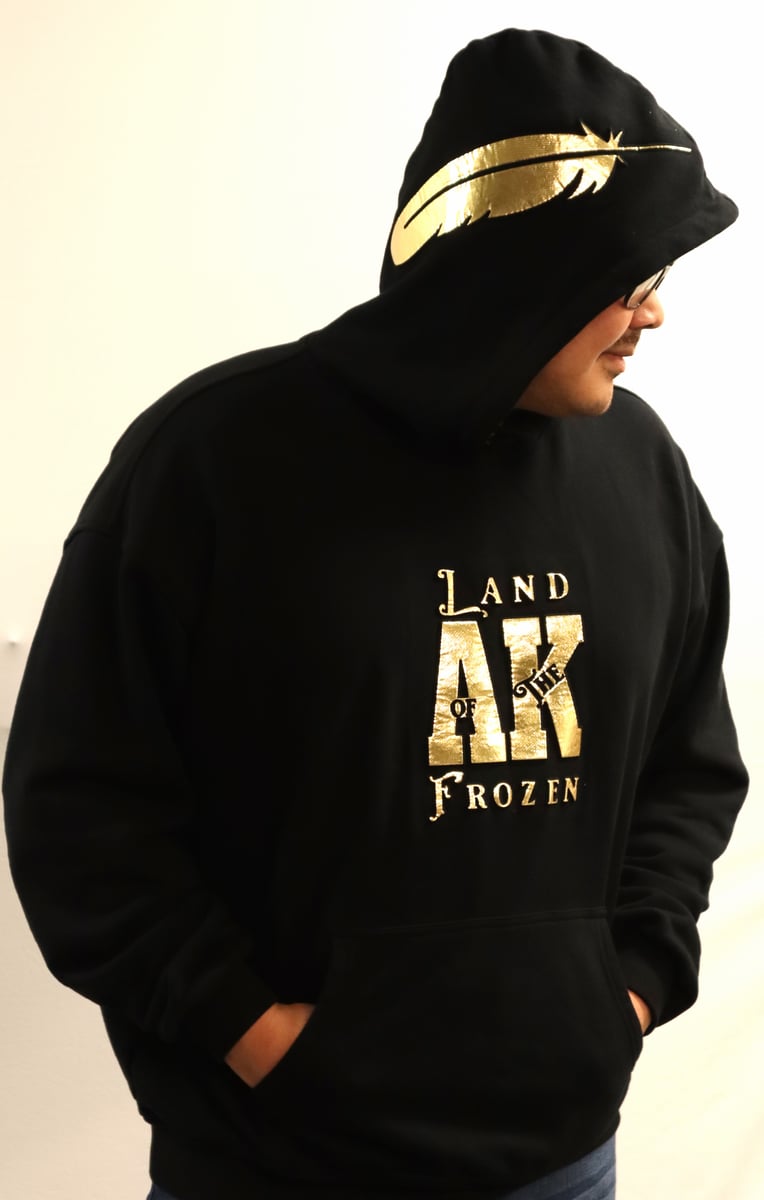 Black discount gold hoodie