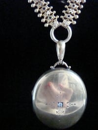 Image 3 of HEAVY VICTORIAN 15CT OR HIGHER 16.5INCHES COLLAR DIAMOND LOCKET 52.6GRAMS