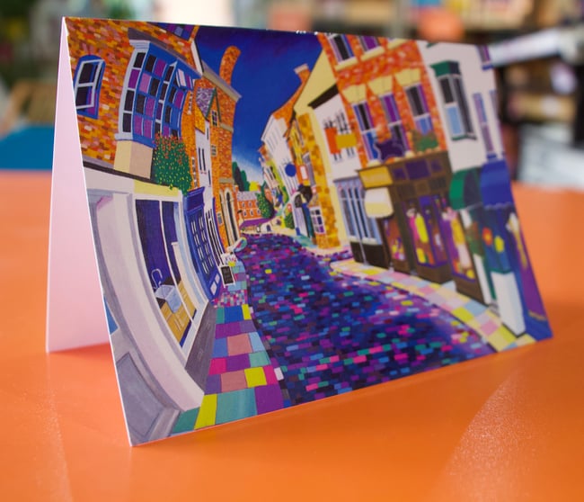 Market Harborough Church Street Greetings Card