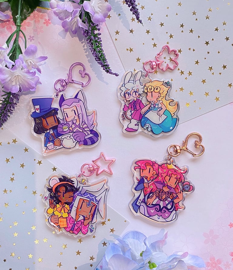 Jojo in Wonderland - Vento Aureo Glitter Epoxy Acrylic Charms ...