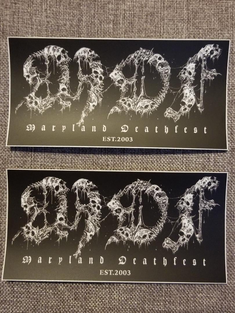 Maryland Deathfest logo stickers (2)