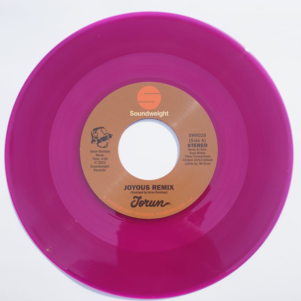 Image of Jorun Bombay - Joyus Remix/Good Morning (Daylight Mix) Purple Vinyl 