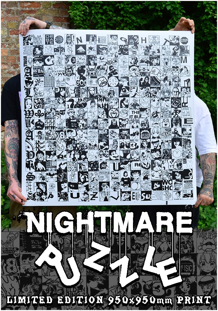 Image of "NIGHTMARE PUZZLE" Collab Poster Print (HUGE! 950x950mm😮)