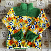 Green flower fleece