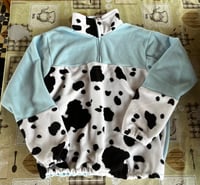 Cow print fleece 
