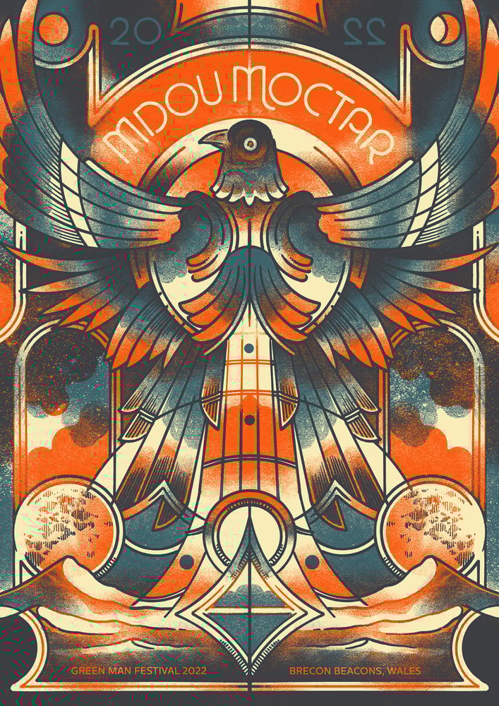 Image of MDOU MOCTAR Official Poster - Green Man 2022