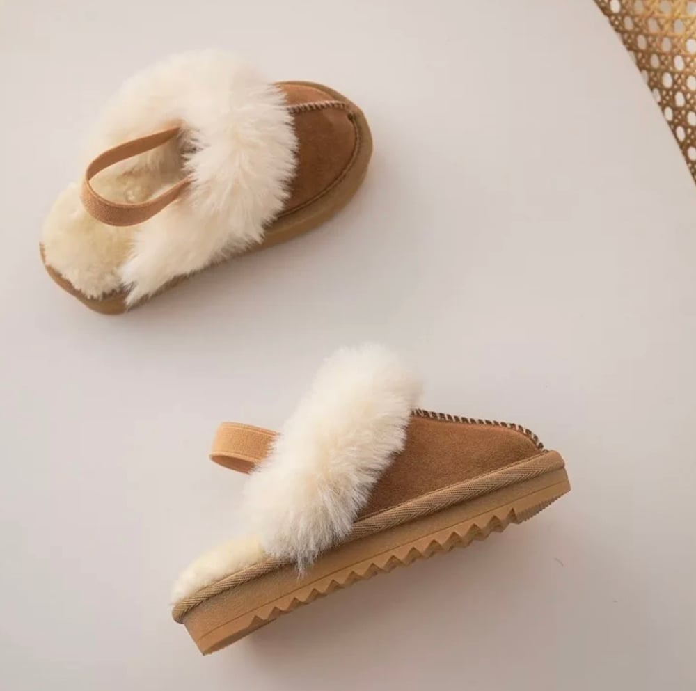 Image of Chestnut Faux Fur Slippers