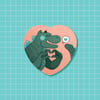 Kaiju Love Heart Pin