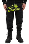 Stay Winning Script Black/Neon Yellow Joggers