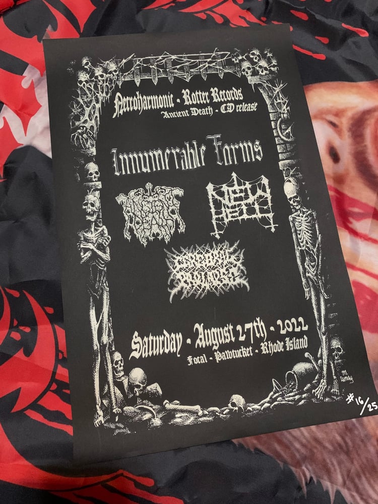 Image of Innumerable Forms/Ancient Death Gig Poster