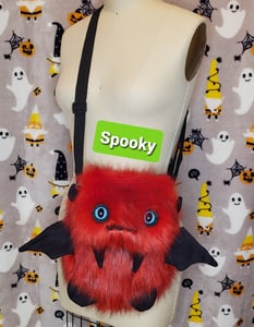 Image of Spooky the Red& Black Monster Bag/Monster Purse/NOW AVAILABLE 
