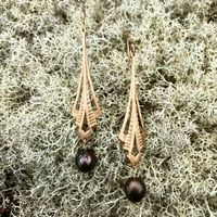 Image 1 of LA SIRÈNE Earring Black Pearl