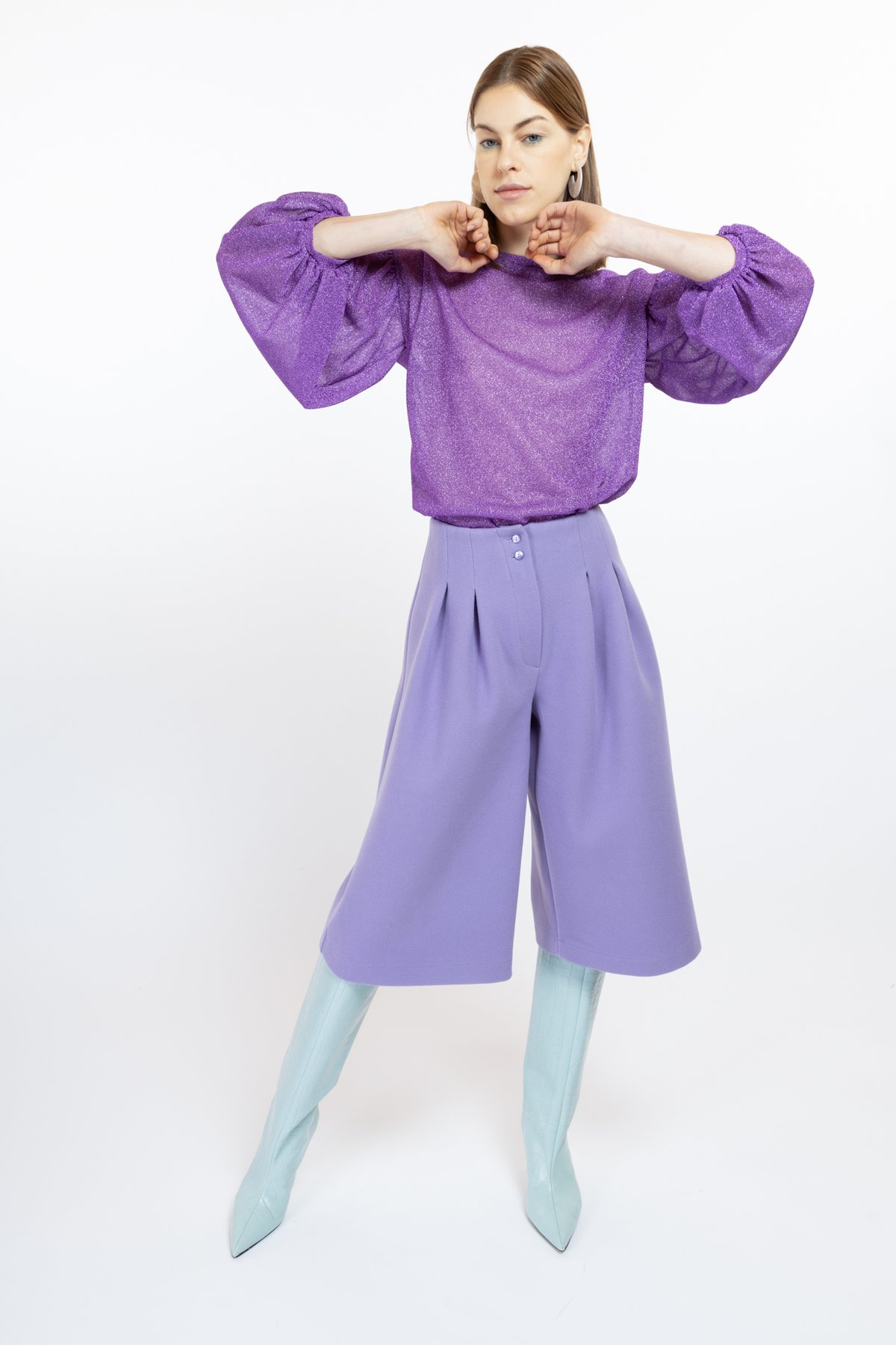 Image of MAGLIA MIAMI LUREX VIOLA €92 - 50%