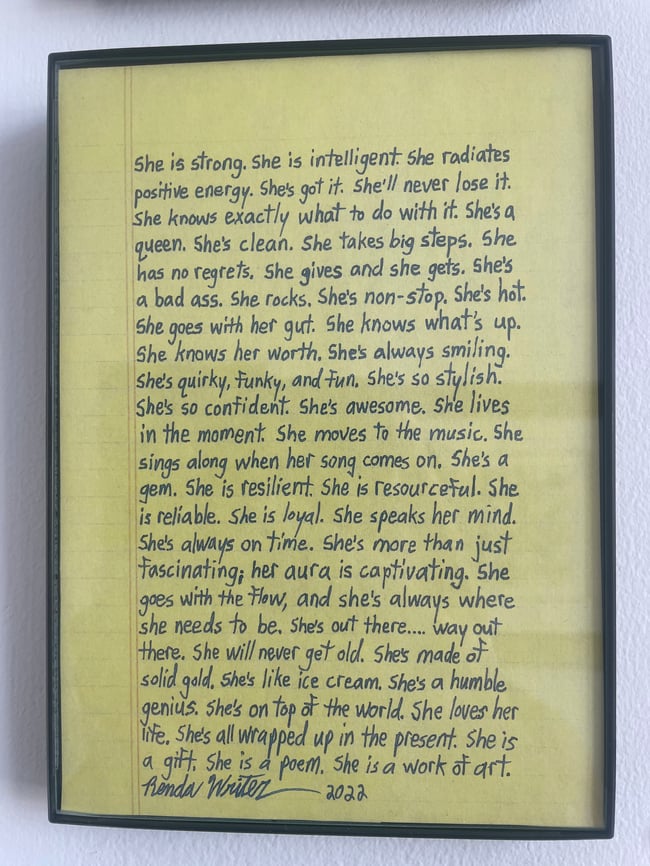 She is strong // Framed Print