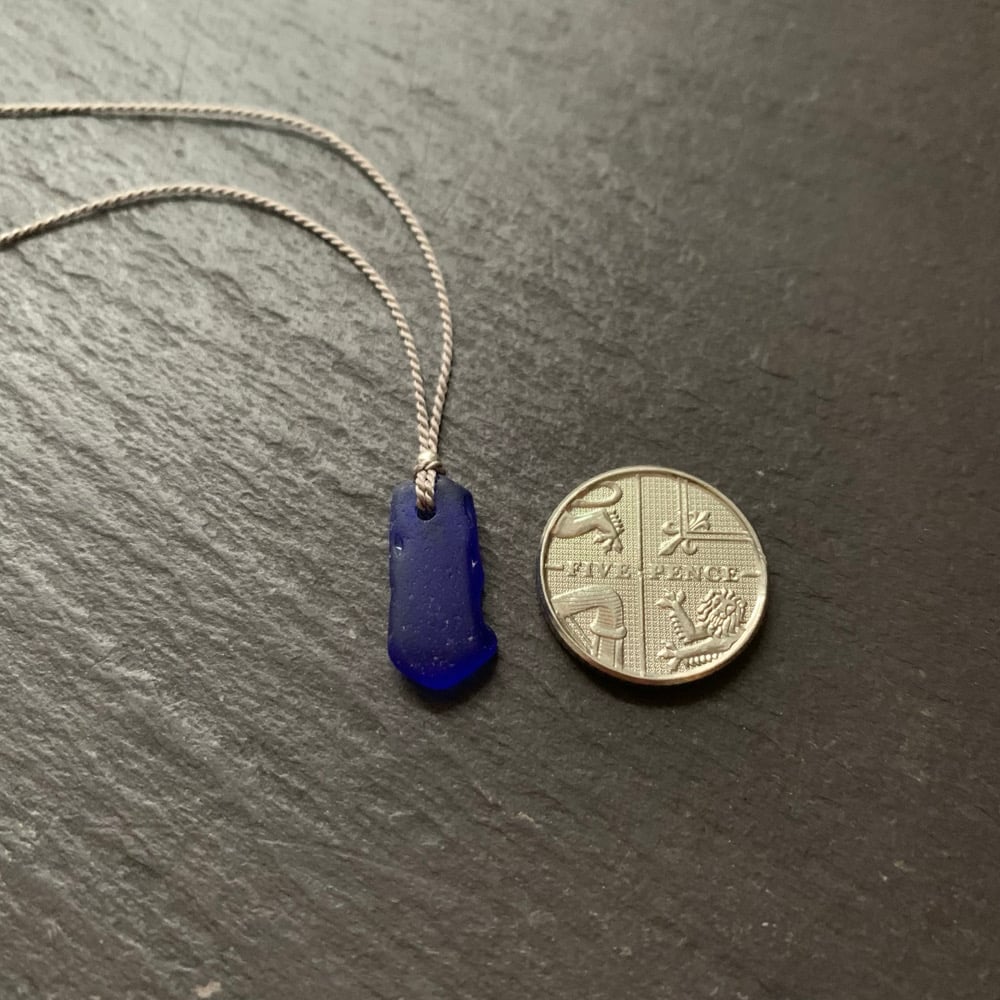 Image of Tiny blue sea glass necklace/bracelet - Dunwich