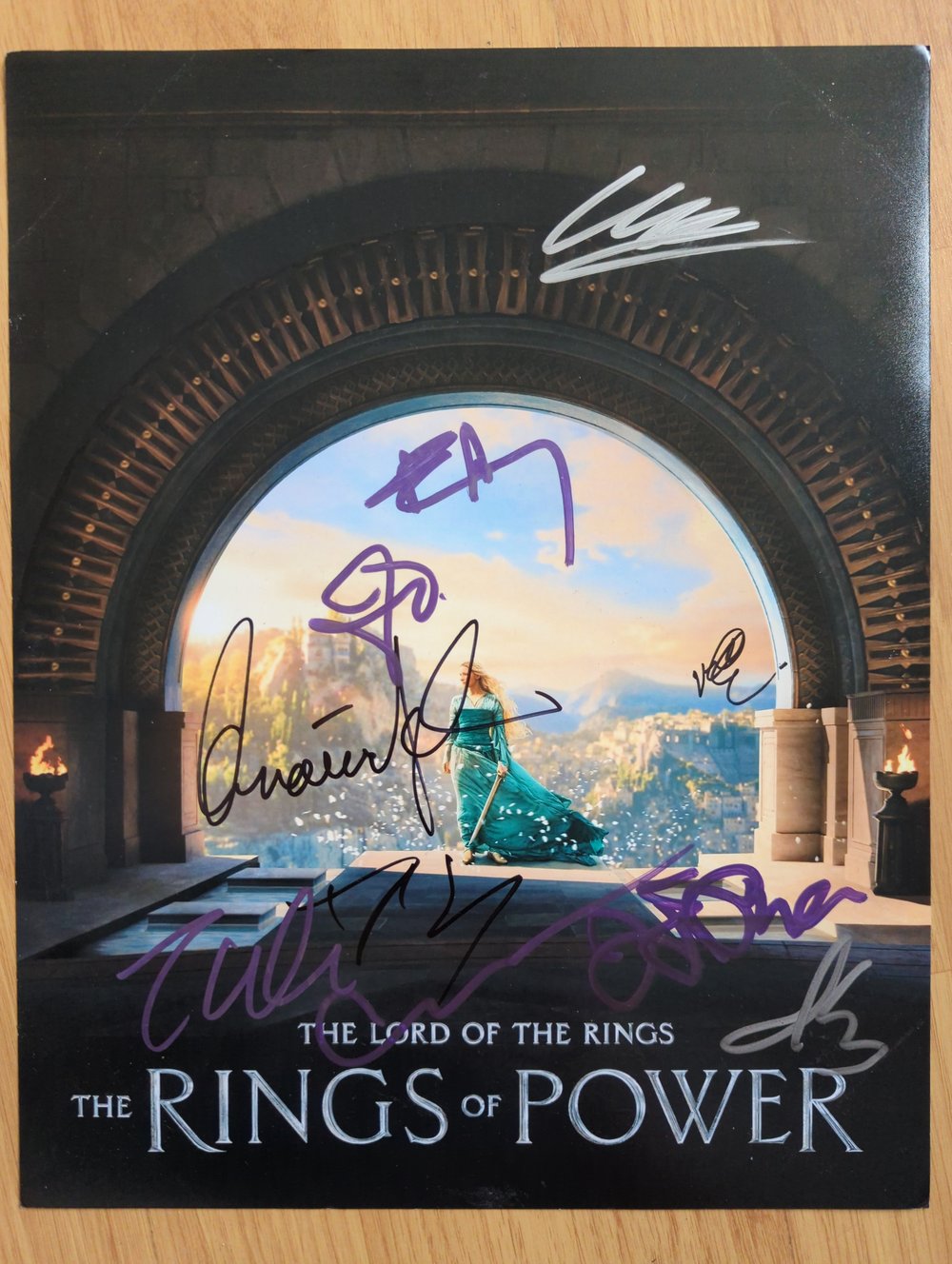 The Rings of Power Multi Cast 12 Signed 14x11 Photo